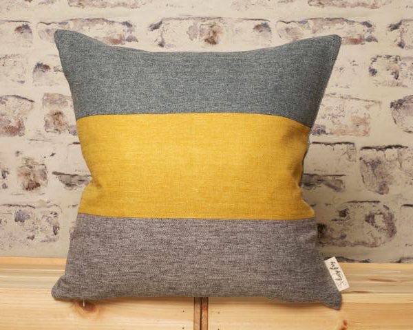 teal yellow cushions