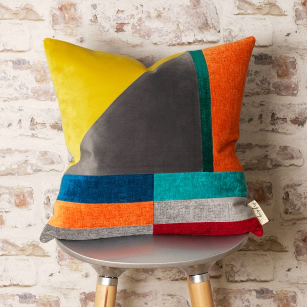 Bauhaus Inspired Square Cushion Cover By Lucy Fry Design