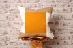 mustard pillow geometric