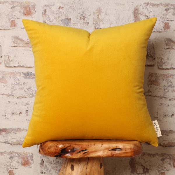 Chartreuse Yellow Velvet Statement Cushion - By Lucy Fry Design