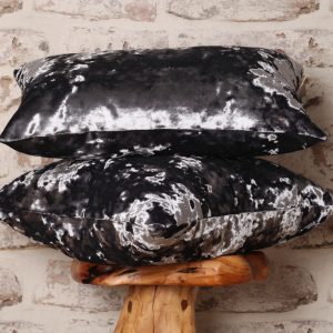 grey velvet pillow