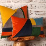 Bauhaus Inspired Original Vol 001 Square & Rectangle Cushion Covers, Mid Century Modern, Art Movement, Geometric, Velvet Seamed Detail, 12 x 20, 14 x 22, 16 x 16, 18 x 18, 20 x 20 Inch