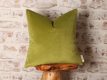 green pillow cover