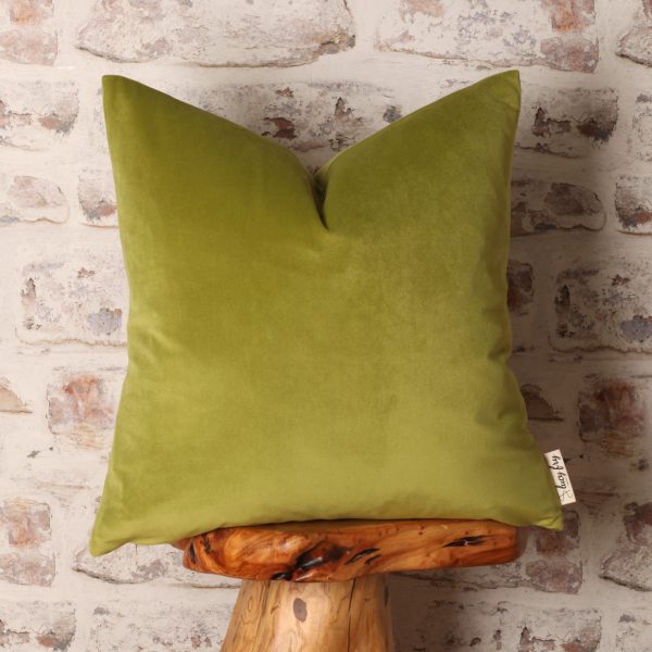 green pillow cover