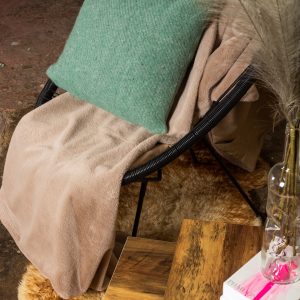 Tweedmill Faux Fur Sand Throw Blanket - Lucy Fry Design