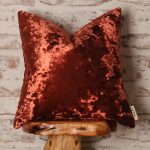Sierra Rust Crushed Velvet Cushion Cover Velvet Pillow Modern 20x 20 Inch cover