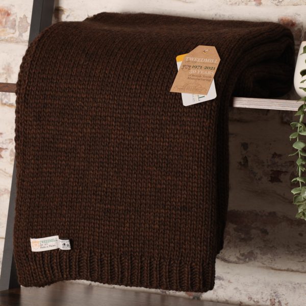 tweedmill textiles ltd brown alpaca wool throw