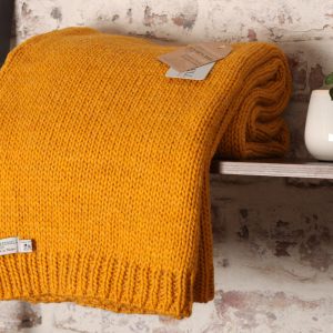 tweedmill textiles ltd mustard alpaca wool throw