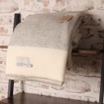 tweedmill grey and cream throw