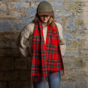Tweedmill Lambswool Royal Stewart Unisex Tartan Scarf - Lucy Fry Design