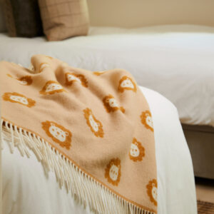 Tweedmill Baby Blanket Merino Wool Lion - Lucy Fry Design