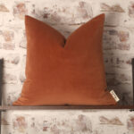 Sienna Smooth Alvar Velvet Cushion Cover, Earth Tone, Mocha, Rust Velvet Pillow Cover, Mid Century Modern, Boho Chic 12 x 20, 16 x 24, 20 x 20 Inch